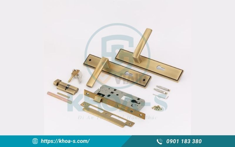 Khóa cửa phòng ngủ VIAIR 108-19-15 với thiết kế đơn giản nhưng không kém phần sang trọng
