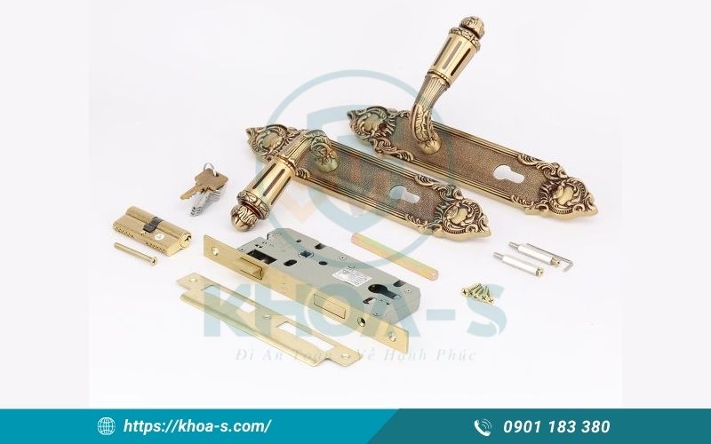 Khóa cửa phòng ngủ VIAIR 15-05 được thiết kế tinh xảo, là loại khóa cao cấp
